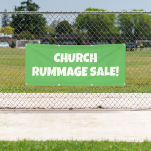 Lona ¡La venta de rumores de la iglesia! Banner brillan