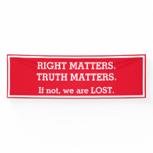 La verdad importa la impugnación Rótulo de protest