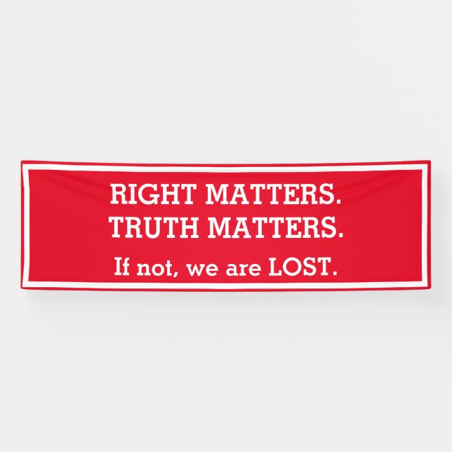 Lona La verdad importa la impugnación Rótulo de protest (Horizontal)