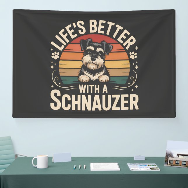 Lona La vida es mejor con un Schnauzer (Feria)