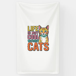Lona La vida no es genial sin gatos Camiseta de gato vi