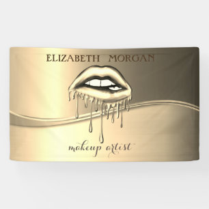 Lona Labios Elegantes Modernos Glamurosos Metálicos Got