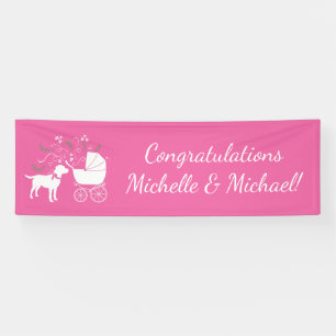 Lona Labrador Dog Baby Shower Pink Chica Lab