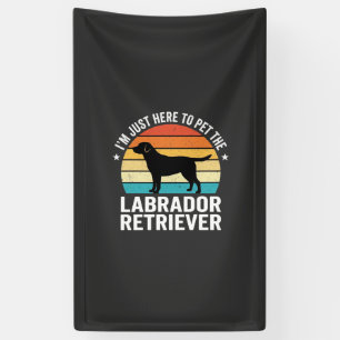 Lona Labrador Retriever Perro Retro Acariciando
