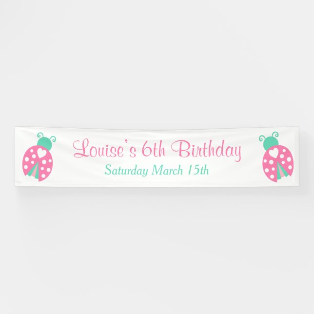 Lona Ladybug Ladybird Birthday (Horizontal)