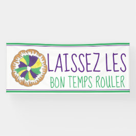 Lona Laissez Les Bon Temps Rouler Mardi Gras King Cake