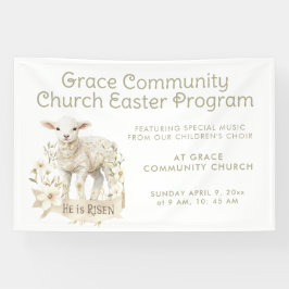 Lona Lámpara neutral | Invitación al programa de Pascua