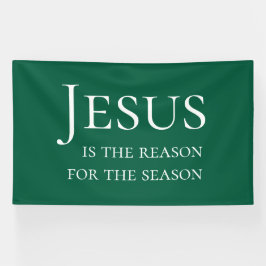 Lona Large Green Custom Jesus Reason For Christmas Sign