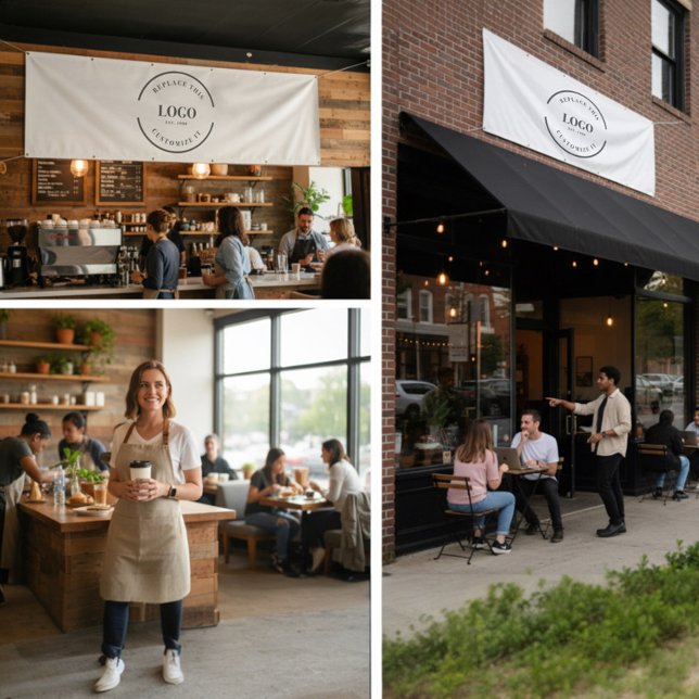 Lona Large Simple Logo Company Branding Professional (Indoor and outdoor large banner with logo.)