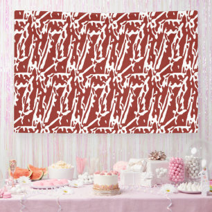 Lona Las formas abstractas rojas y naranjas se mezclan 