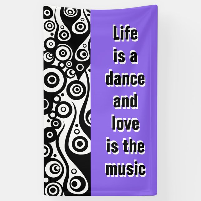 Lona Las llamas del tatuaje y los círculos negros + tu  (Vertical)