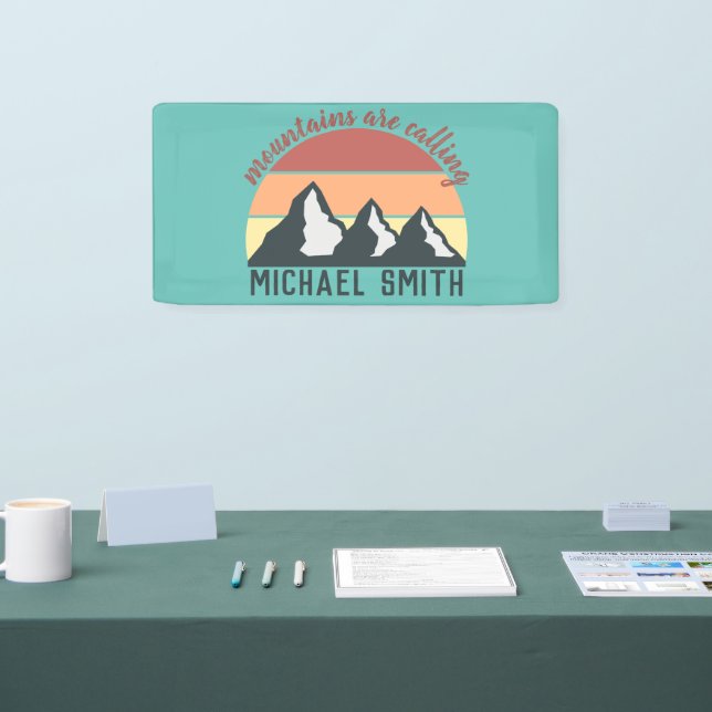 Lona Las montañas de los pasteles de época llaman cielo (Feria)