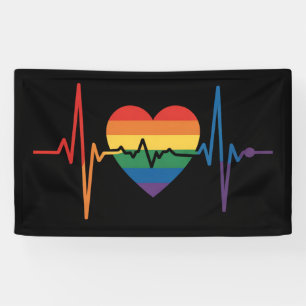 Lona Latidos del corazón LGBTQ Orgullo del corazón Gay