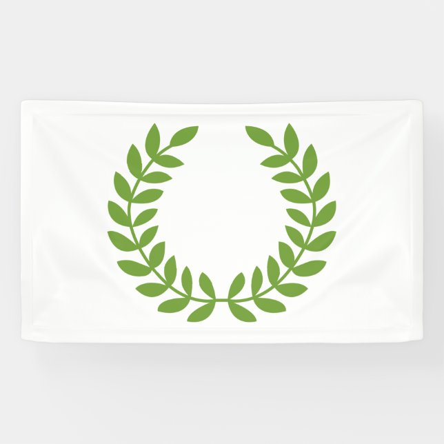 Lona Laurel Wreath (Símbolo griego antiguo) (Horizontal)