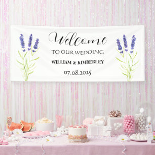 Lona Lavender Flores Púrpura Boda Rústica Elegante