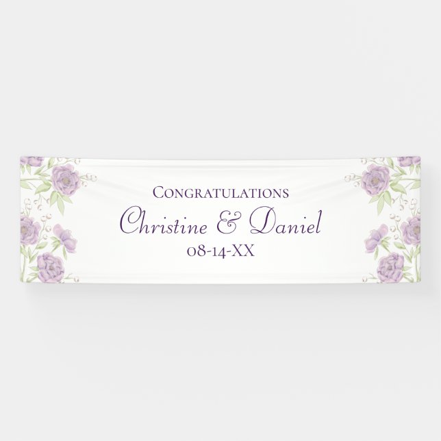 Lona Lavender Purple Rose Wedding (Horizontal)