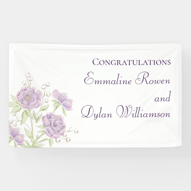 Lona Lavender Purple Rose Wedding (Horizontal)