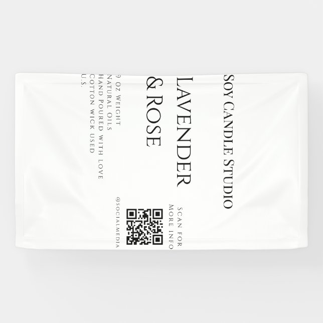 Lona Lavender rosa soja negocios de velas añadir código (Horizontal)