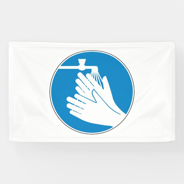 Lona Lávese las manos (Salud y Seguridad) (Higiene) (Horizontal)