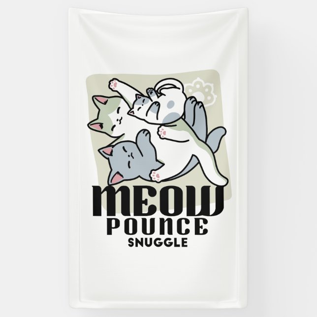 Lona Laze Furr Days - Diseño de gatos perezosos (Vertical)