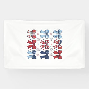 Lona Lazos Coquetos Patrióticos Diseño Vectorial Vintag