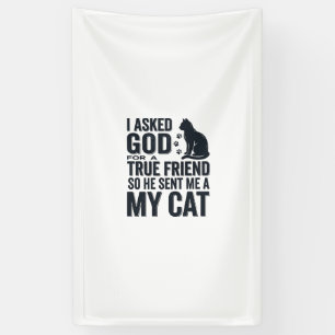 Lona Le pedí a Dios un amigo verdadero Mi gato diseño v