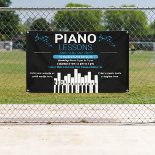 Lona Lecciones De Piano Personalizadas Música Profesora