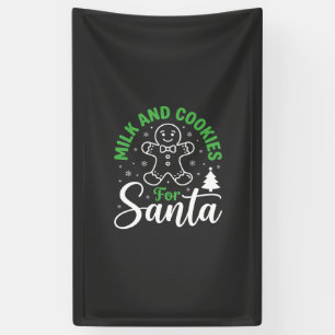 Lona Leche y Galletas de Navidad para Santa
