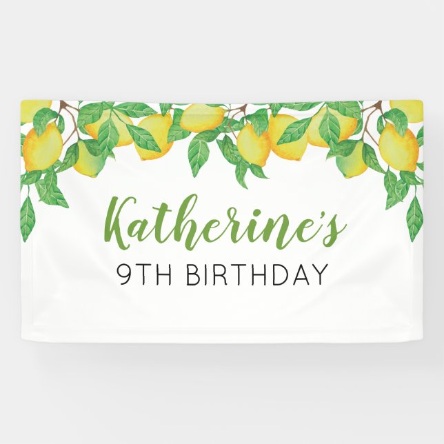 Lona Lemon Birthday Personalized banner (Horizontal)