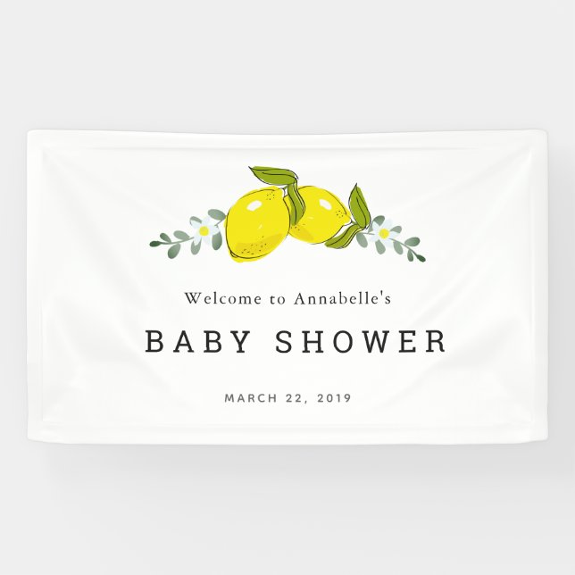 Lona Lemon Citrus Floral Baby Shower (Horizontal)