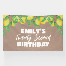 Lona Lemon craft Birthday party banner