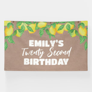 Lona Lemon craft Birthday party banner