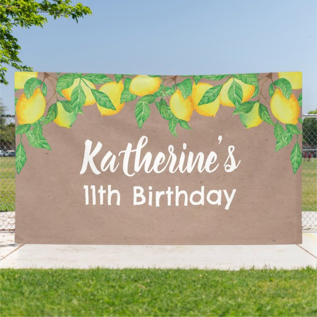 Lona Lemon craft Birthday Personalized banner (Afuera)