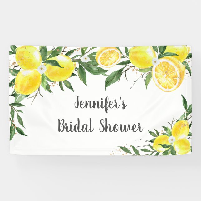 Lona Lemon Greenery Gold Bridal Shower (Horizontal)