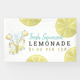Lona Lemon Slices Lemonade Stand Niños Blancos