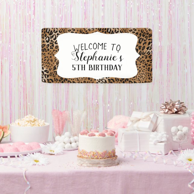 Lona Leopard Animal Print Kids Birthday Fiesta (Fiesta)