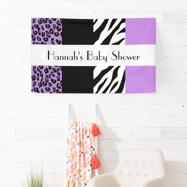 Lona Leopard Print, Zebra Print, Baby Shower (In situ)