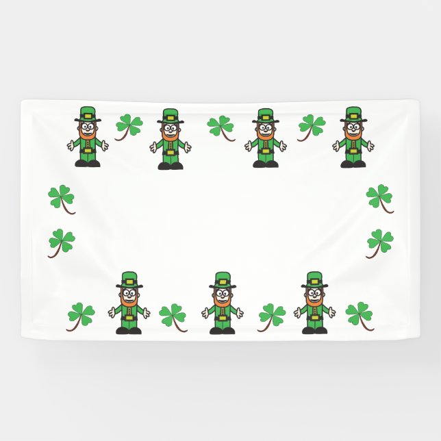 Lona Leprechauns y Shamrock (Horizontal)