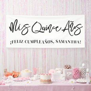 Lona Letra Moderna de Pincel Mis Quince Años