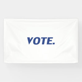 Lona Letras azules de "Vote", fondo blanco