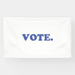 Lona Letras azules de "Vote", fondo blanco
