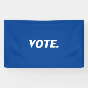 Lona Letras blancas "Vote", fondo azul