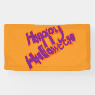 Lona Letras de burbuja dibujadas a mano Feliz Halloween