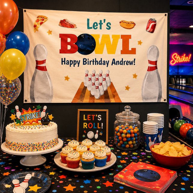 Lona Letras de Cumpleaños de Bolos Let's Bowl (Subido por el creador)