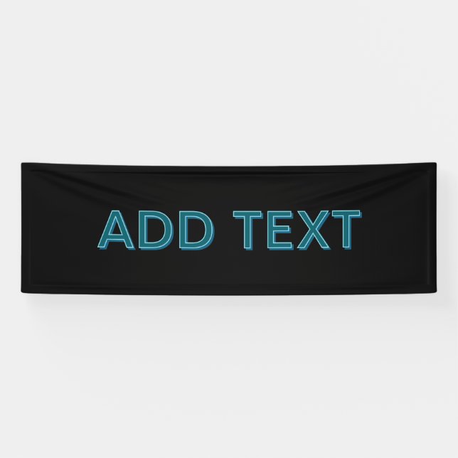 Lona Letras editables con sombra de caída (Horizontal)