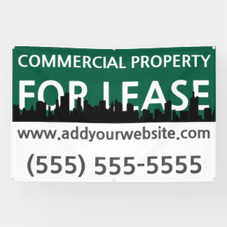 Lona Letrero de arriendo comercial personalizado verde