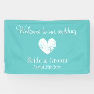 Lona Letrero de banner de fiesta de boda personalizado
