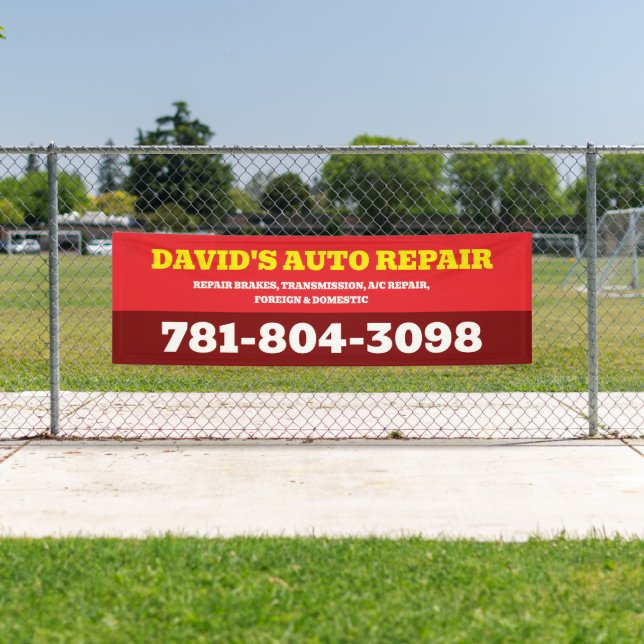 Lona Letrero de Banner Personalizado para Taller Mecáni (In situ)