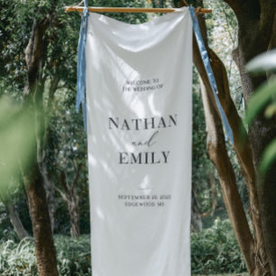Lona Letrero de Bienvenida de Boda Personalizado – Pers