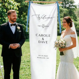 Lona Letrero de Bienvenida de Boda Personalizado – Pers